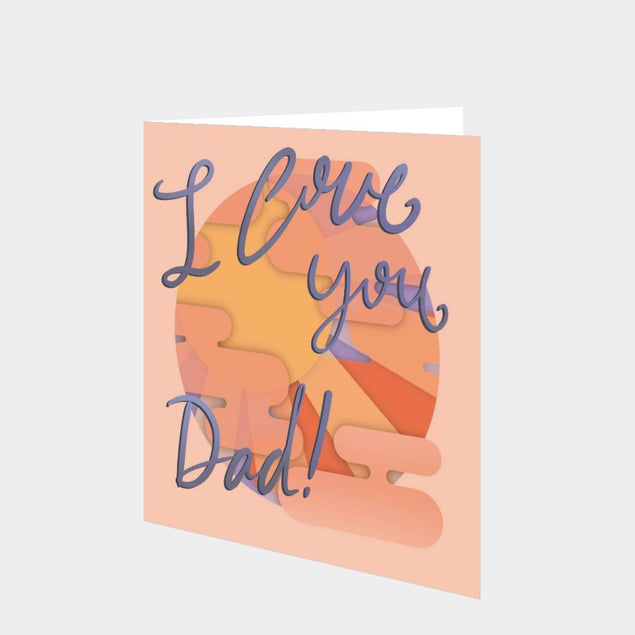 I Love You Dad Pink Card