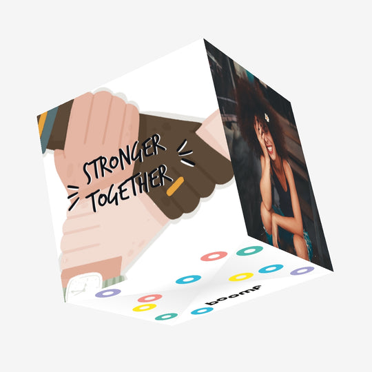 Stronger Together International Women's Day Confetti-exploding Greetings Card