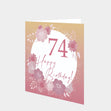 Happy Birthday Flowers 74 Card