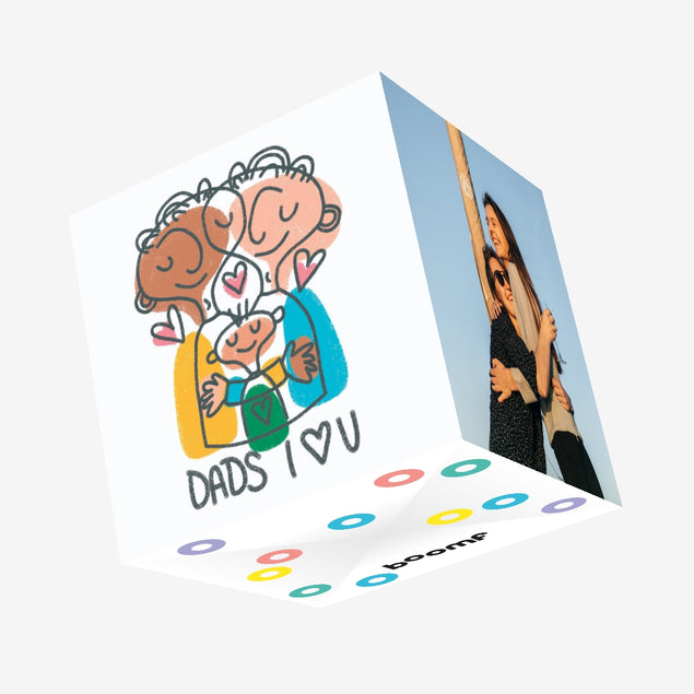 Dads I <3 U Confetti-exploding Greetings Card