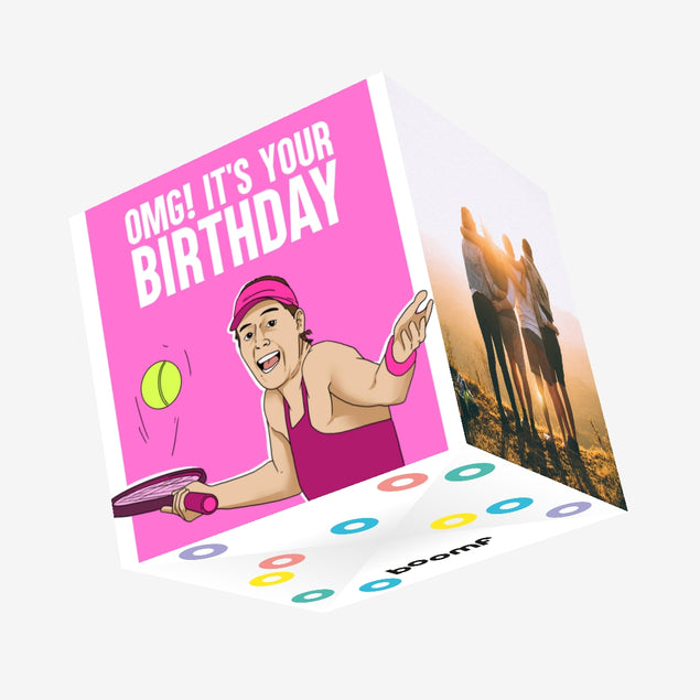 Tennis It's Your Birthday Confetti-exploding Greetings Card