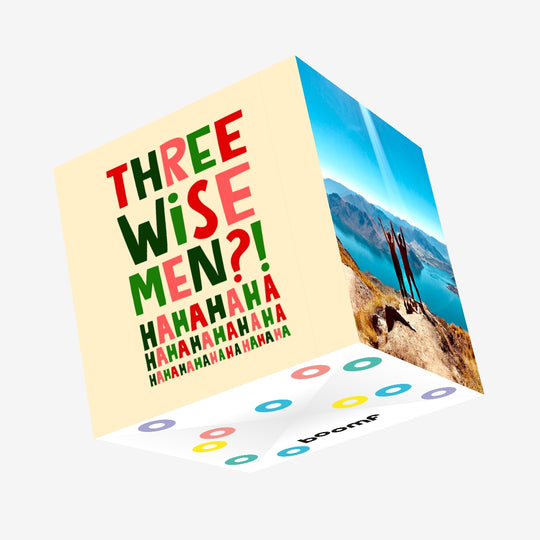 Three Wise Men Simple Christmas Confetti-exploding Greetings Card