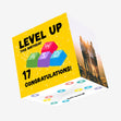 Level Up This Birthday Happy 17th Birthday Confetti-exploding Greetings Card