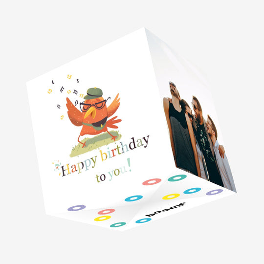 Happy 13th Birthday Singing Bird Confetti-exploding Greetings Card