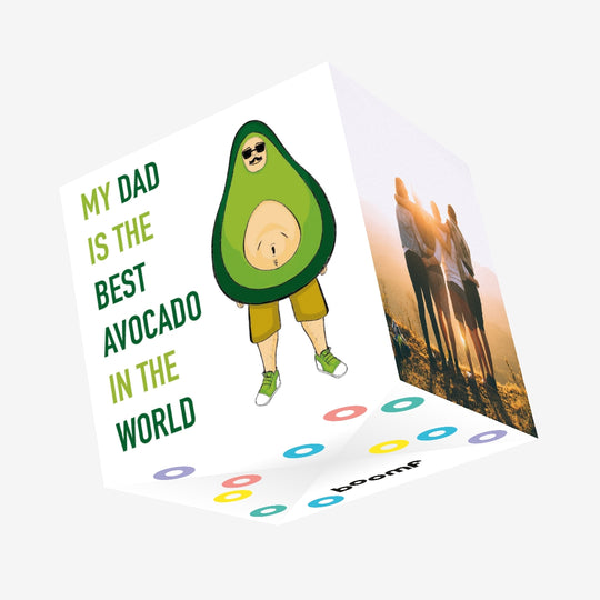 Dad Best Avocado In The World Confetti-exploding Greetings Card