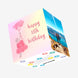 Balloon Girl Happy 18th Birthday Confetti-exploding Greetings Card
