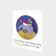 Little Donkey Prosecco Christmas Card Greeting Card - 2