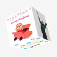 Funny board Car Merry Christmas Confetti-exploding Greetings Card