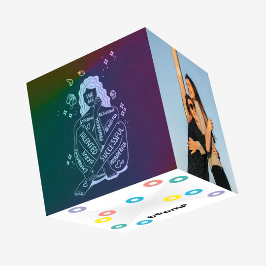 We Are Strong Woman's Silhouette International Women?s Day Confetti-exploding Greetings Card