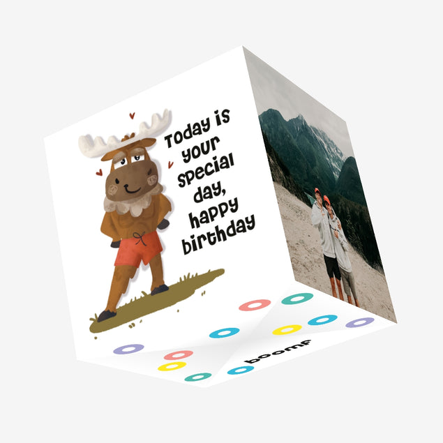 Moose It's Your Special Day Birthday Confetti-exploding Greetings Card