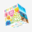 Delicate Flowers Happy 15th Birthday Confetti-exploding Greetings Card