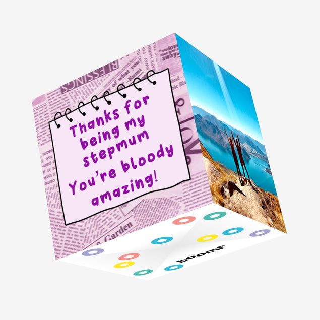 Stepmum, You're Bloody Amazing Mother's Day Confetti-exploding Greetings Card