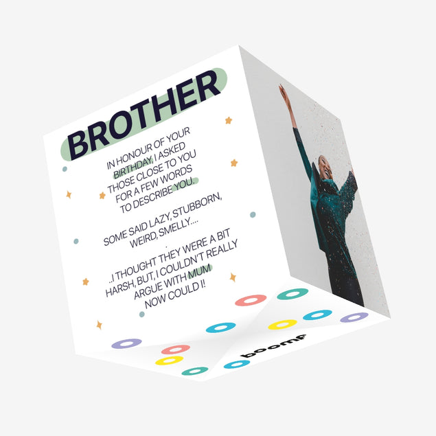 Can't Argue With Mum Brother Birthday Confetti-exploding Greetings Card