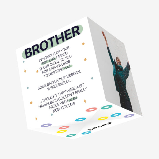 Can't Argue With Mum Brother Birthday Confetti-exploding Greetings Card