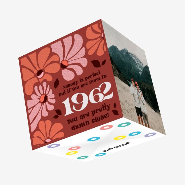 Happy Birthday Baby Boomer 1962 Confetti-exploding Greetings Card