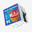 Happy 91st Birthday Cupcake Confetti-exploding Greetings Card