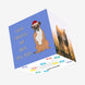 Merry Christmas And Happy New Year Bulldog Blue Theme Confetti-exploding Greetings Card