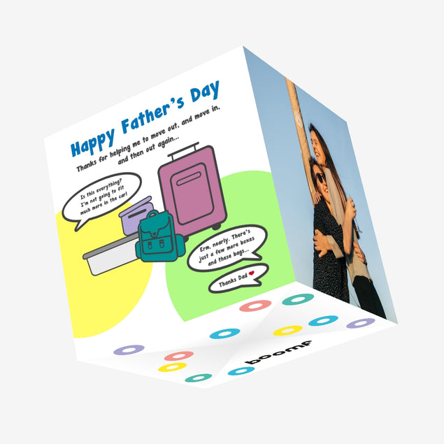 Helping Me Move Out Father's Day Confetti-exploding Greetings Card