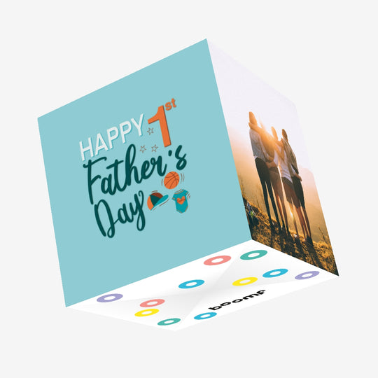 Happy First Father's Day Confetti-exploding Greetings Card