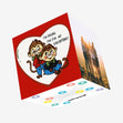 Cute Vintage Monkeys Valentine's Day Confetti-exploding Greetings Card