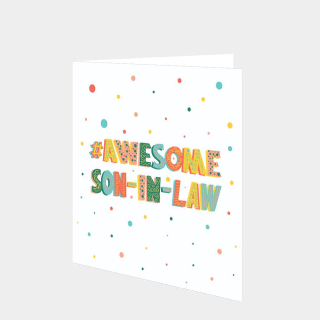 Awesome Son In Law Dots Card