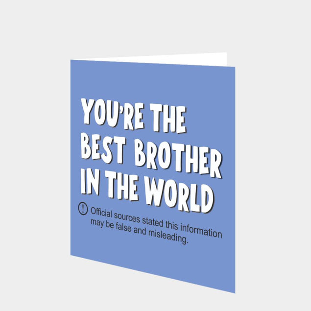 The Best Brother In The World Card