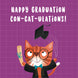 Con-cat-ulations Cat Graduation Card