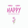 Happy Mother's Day Pink Flower Bomb 3D Cube Card