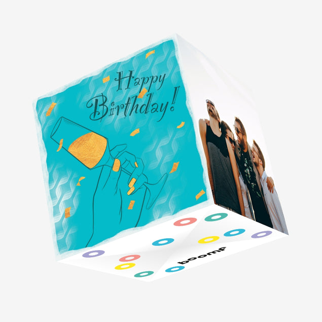 Birthday Wine Confetti-exploding Greetings Card