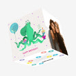Cute Octopus Happy Birthday Confetti-exploding Greetings Card