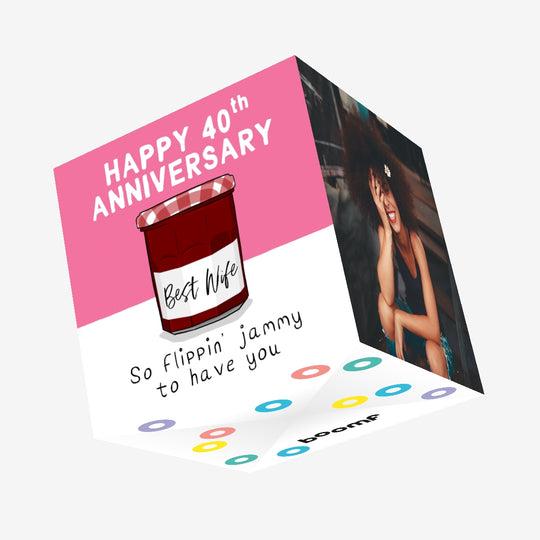 Best Wife Jar Of Jam Ruby Anniversary Confetti-exploding Greetings Card