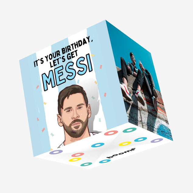 Messi World Cup Football Birthday Confetti Exploding Greetings Card Boomf