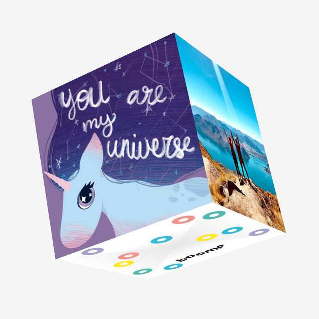 You Are My Universe Confetti-exploding Greetings Card