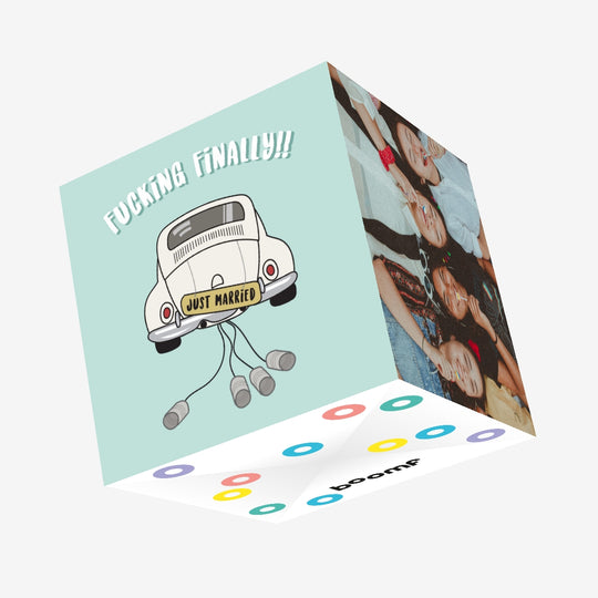 Fucking Finally Just Married Confetti-exploding Greetings Card