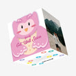 Get Well Pink Owl Confetti-exploding Greetings Card
