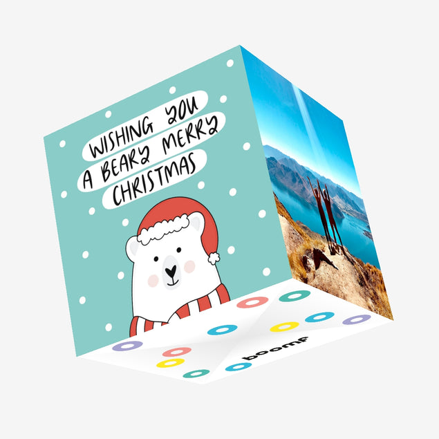 Wishing You a Beary Merry Christmas Confetti-exploding Greetings Card