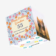Happy 55th Birthday Grandma Bird And Berries Confetti-exploding Greetings Card