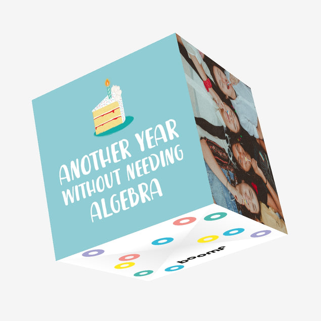 Algebra Birthday Confetti-exploding Greetings Card
