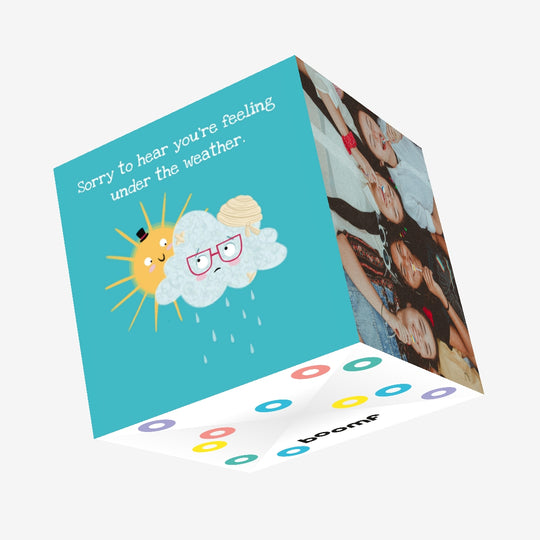 Under The Weather Confetti-exploding Greetings Card
