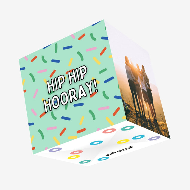 Hip Hip Hooray Birthday Confetti-exploding Greetings Card