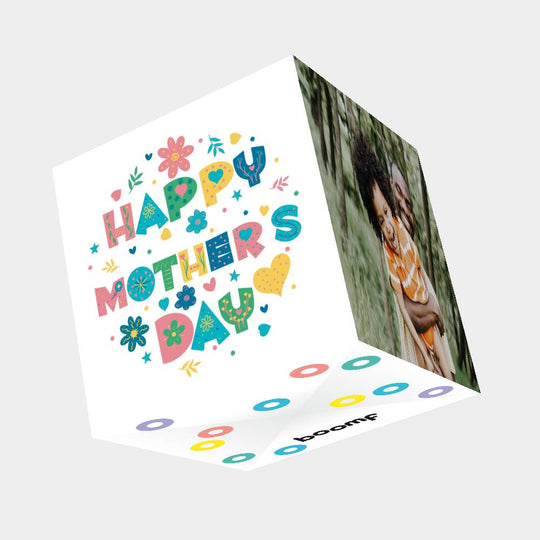 Happy Mother's Day Floral Bomb 3D Cube Card