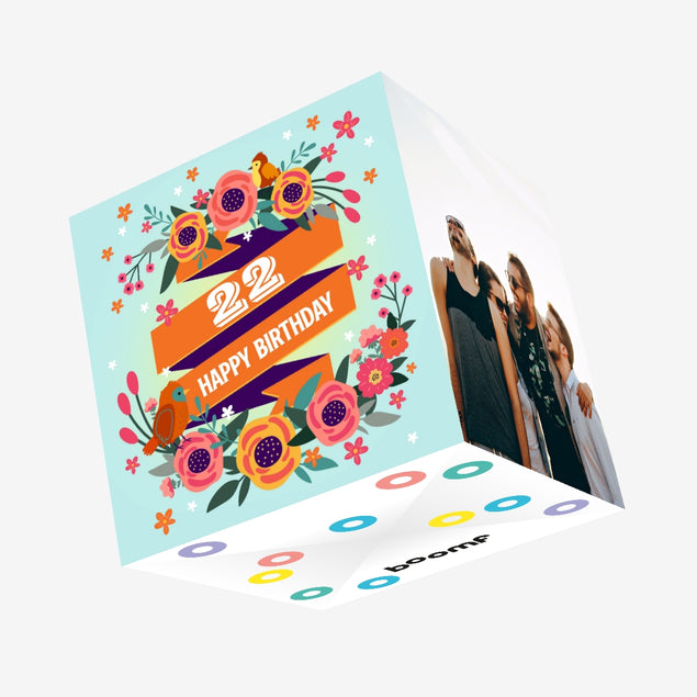 Happy Birthday Birds 22 Confetti-exploding Greetings Card