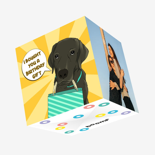 Birthday Gift Labrador Happy Birthday Confetti-exploding Greetings Card