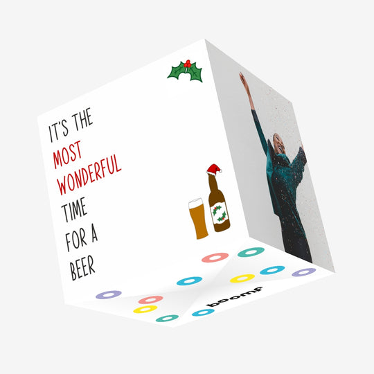 The Most Wonderful Time For A Beer Confetti-exploding Greetings Card