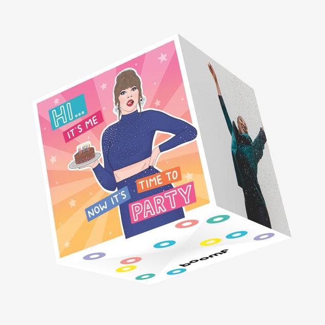 It’s Me Time To Party Taylor Swift Birthday Confetti-exploding Greetings Card