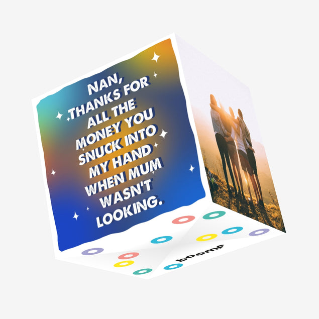 Thanks For The Money Grandma When Mum Wasn't Looking Confetti-exploding Greetings Card