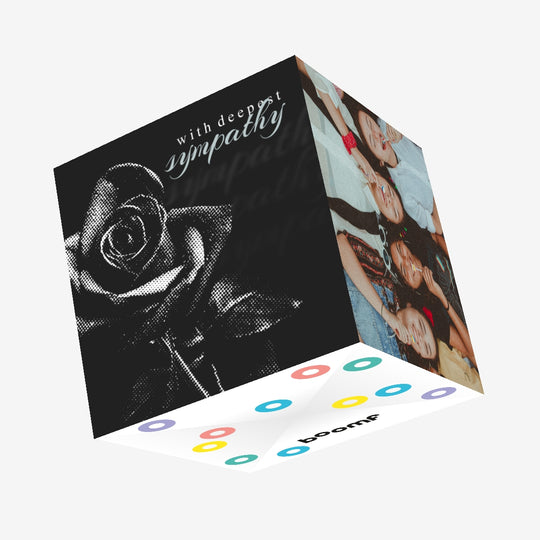 Dark Rose Sympathy Confetti-exploding Greetings Card