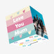 Love You Mum Cute Stripes Confetti-exploding Greetings Card