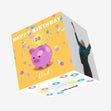 Pig Moneybox Happy 30th Birthday Dad Confetti-exploding Greetings Card