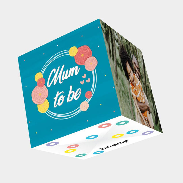 Mum To Be Bomb 3D Cube Card